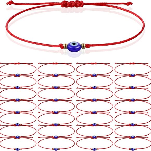 Jewelry - 30 Pcs Evil Eye Bracelets Red String Adjustable Jewelry for Protection